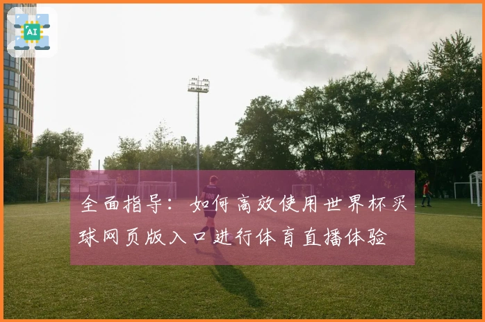 全面指导：如何高效使用世界杯买球网页版入口进行体育直播体验
